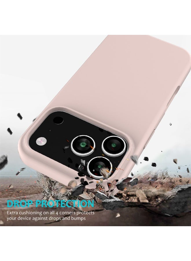 Liquid Silicone Protective Case Compatible with iPhone 17 Pro 6.3-Inch, Slim Matte Back Cover, Silky Soft Touch, Shockproof Design, Anti-Fingerprint with Microfiber Lining - Image 3