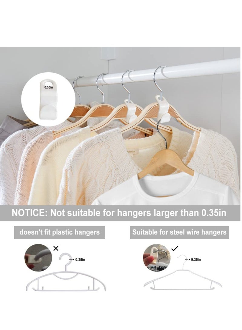 KASTWAVE Hanger Connector Hooks, 72 Piece Cascading Hanger Hooks Hanger Extension Clips Heavy Duty Space Saving Cascading Hanger Hooks Plastic Hooks for Wardrobes, Storage Cabinets  - Image 2