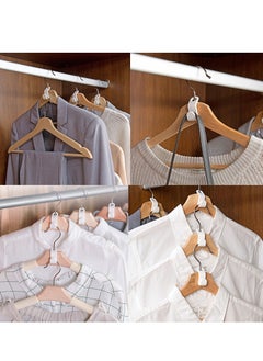 KASTWAVE Hanger Connector Hooks, 72 Piece Cascading Hanger Hooks Hanger Extension Clips Heavy Duty Space Saving Cascading Hanger Hooks Plastic Hooks for Wardrobes, Storage Cabinets  - Image 3