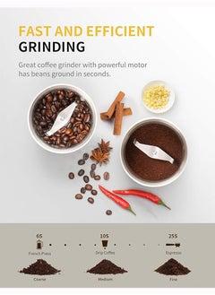 Tornado Keratiner Adjustable Electric Coffee Grinder, Spice Grinder,Coffee Bean Grinder, Espresso Grinder with 1Removable Stainless Steel Bowl  - Image 5