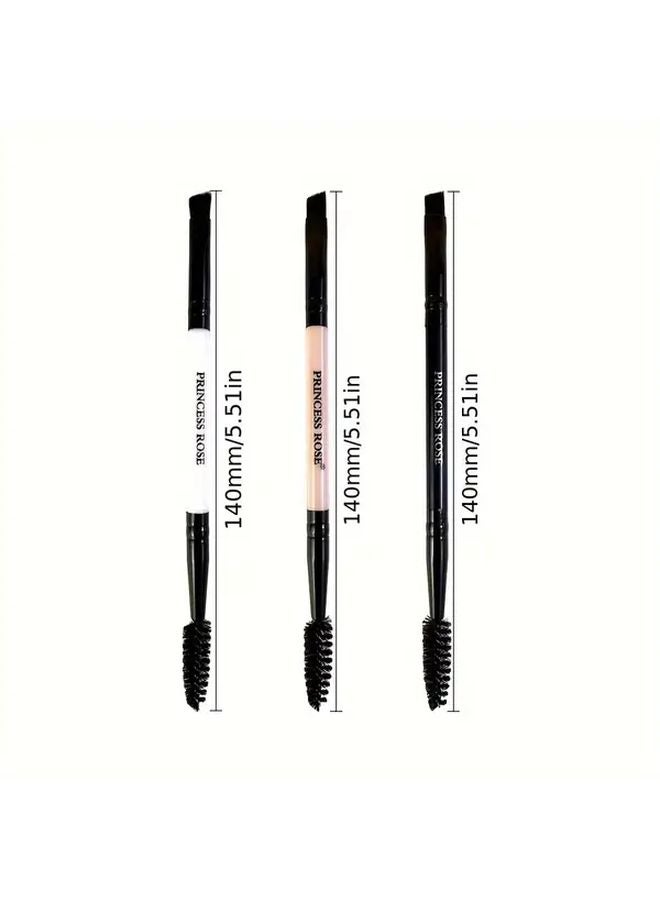 فرشاة مكياج سوداء مزدوجة الرأس للحواجب والرموش 1 قطعة - Image 5