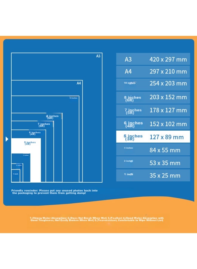 Deli Inch 230g High Gloss Photo Paper, Color Inkjet Printing Paper, High Gloss Photo Paper, 100 Sheets/box, Zx005 - Image 5