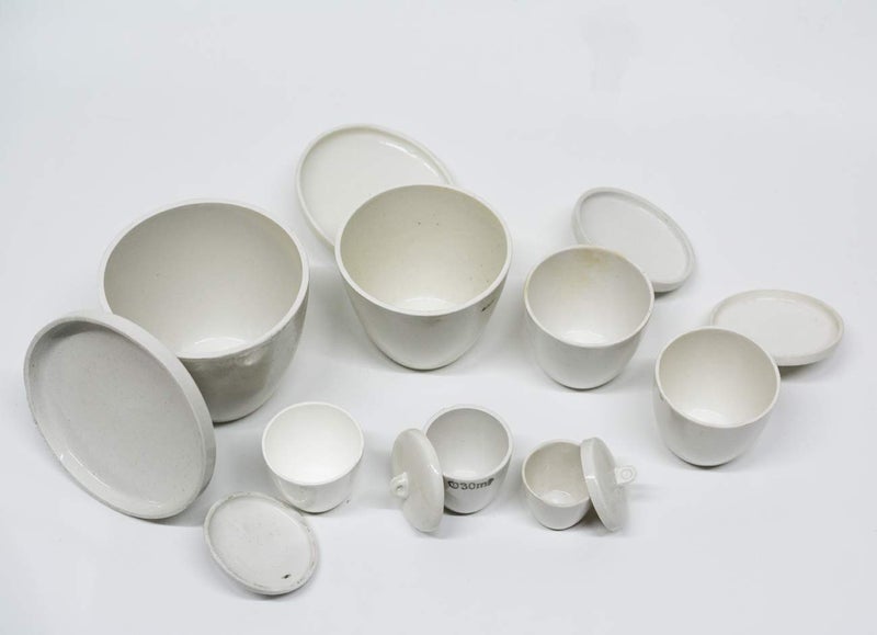 OTOOLWORLD Porcelain Crucible with Lid Cover Lab Crucible (20ml, 30ml, 40ml, 70ml, 100ml, 200ml, 300ml) (300ml) - Image 4
