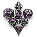 HNCCESG DND Dice for Dungeons and Dragons Polyhedral Dice Set Metal Role Playing DD Dice HNCCESG Hollow Cthulhu Gaming for Table Game RPG Purple Number - Image 2