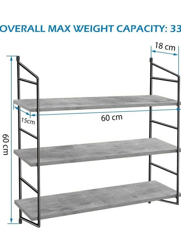 Home Gallery Multiple wall shelf Gray - Image 3