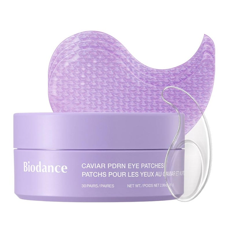 BIODANCE Caviar PDRN Eye Patches, Nourishing Under Eye Patches for Dark Circles, Depuffing Eye Mask for Puffy & Tired Eyes, Travel Essentials & Self Care Gifts for Women, Korean Skin Care (60 Count) - Image 1