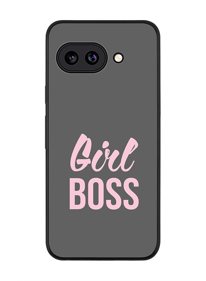 Stylizedd For Google Pixel 9a Case,Slim fit Camera Protection, Shockproof Thin Phone cover  - Girl Boss (Grey)