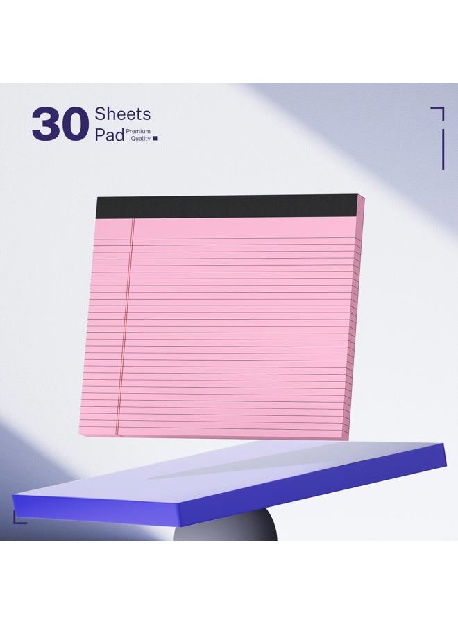 AILZFEI 3 Pack Wide Legal Pads 11" x 9.5" (Landscape Format) Pink Purple Blue College Ruled Note Pad Narrow Ruled 30 Sheets per Notepad Perforated Writing Paper with Thick Backboard Horizontal Pads of Paper - Image 3