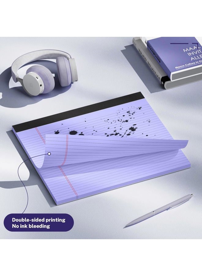 AILZFEI 3 Pack Wide Legal Pads 11" x 9.5" (Landscape Format) Pink Purple Blue College Ruled Note Pad Narrow Ruled 30 Sheets per Notepad Perforated Writing Paper with Thick Backboard Horizontal Pads of Paper - Image 4
