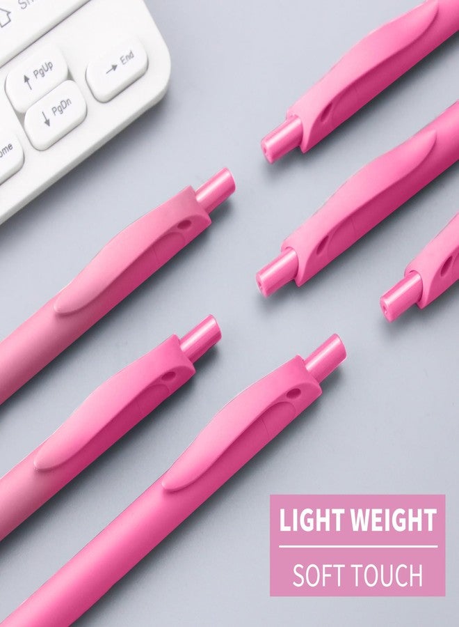 deegtran Pens Bulk, 50 Pack No Bleed Click Pens, Wholesale Retractable Ballpoint Pens, Pen Medium Point, Smooth Ink Pen, 1.0MM Pink Ink - Image 4