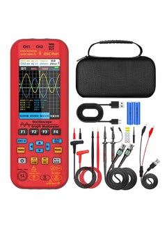 3in1 Oscilloscope Multimeter Signal Source 3.98inch TFT Display Oscope Meter Handheld Oscilloscope 50Mhz Bandwidth 250MSa/s Sampling Rate Dual Channel Oscillometer