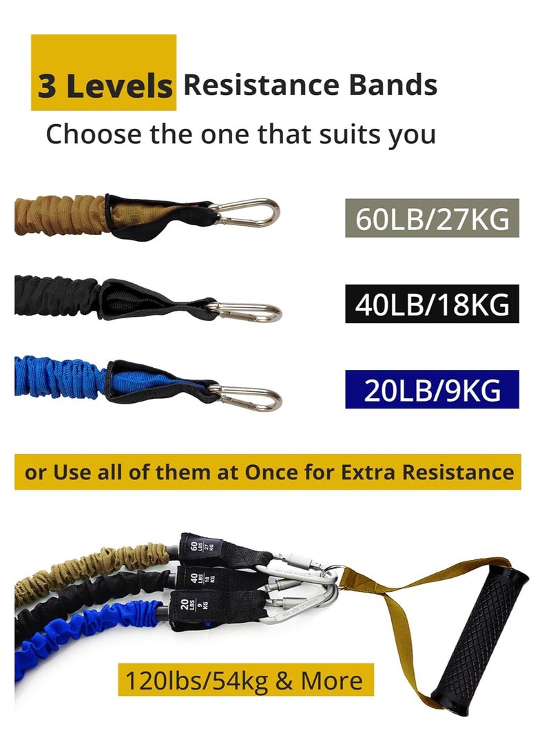 RIGID FITNESS - Resistance Bands Set, Exercise Bands with Handles, Door Anchors, Legs Ankle Straps for Resistance Training, Physical Therapy - Power Bands with Carry Bag - Workout Bands for Home Workout - Image 1