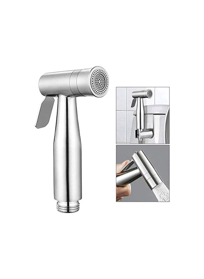 The Bros رشاش بيديت محمول للمرحاض، رأس رش مزدوج (نفاث/ناعم) رشاش حفاضات الأطفال بيديت للمرحاض من الفولاذ المقاوم للصدأ، شطاف يدوي مسلم (رأس رشاش بيديت فقط) - Image 4