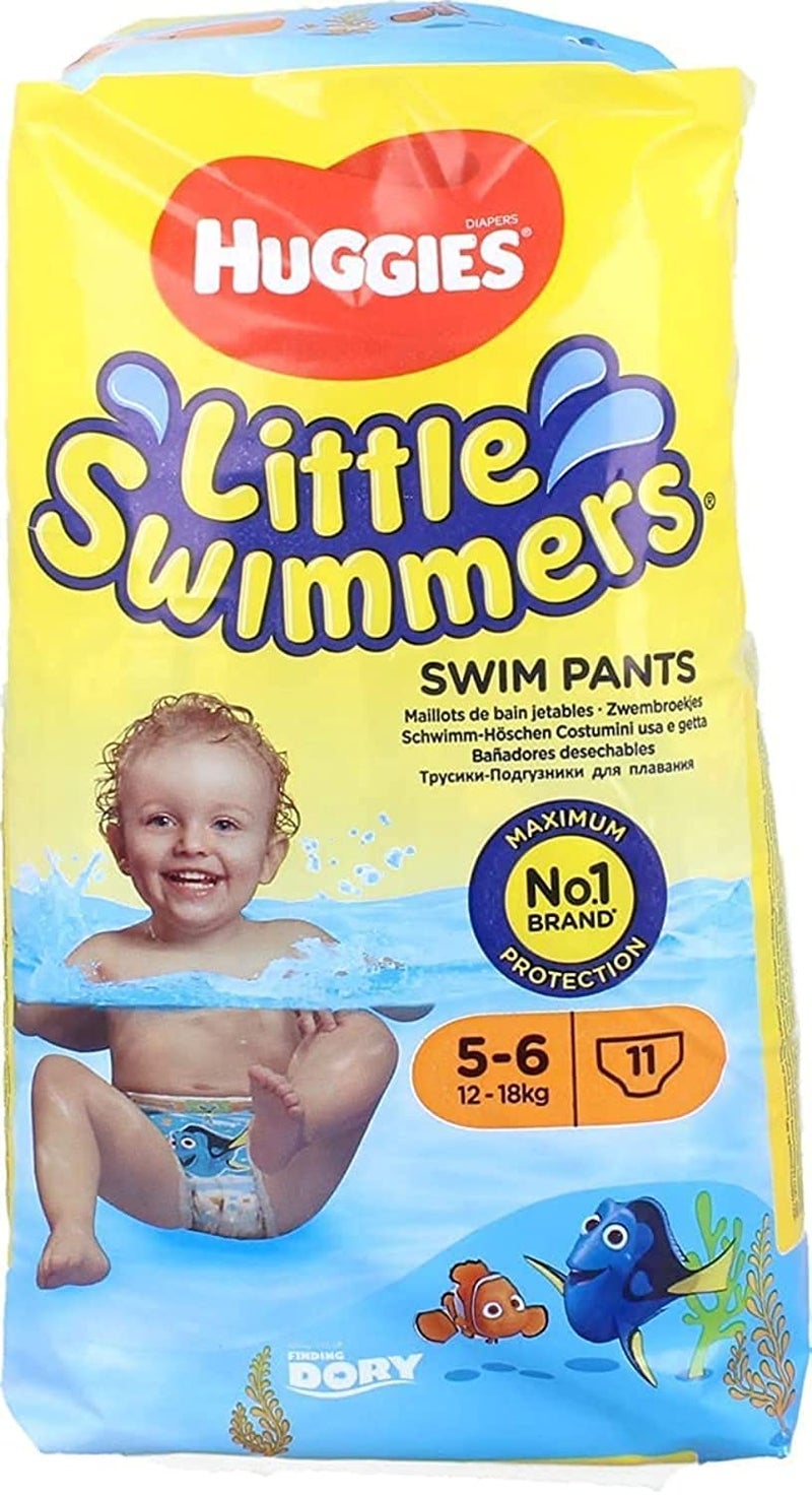 HUGGIES LITTLE SWIMMERS BABY SWIM PANTS 11PC (5-6) (12-18KG) - Image 1
