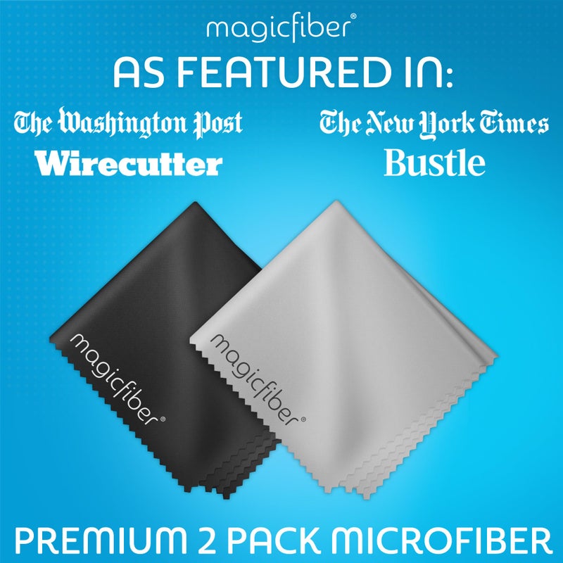 MagicFiber MagicFiber Microfiber Cleaning Cloths, 2 PACK - Premium Cloth for Glasses, Lens, Screens & More  - Image 3