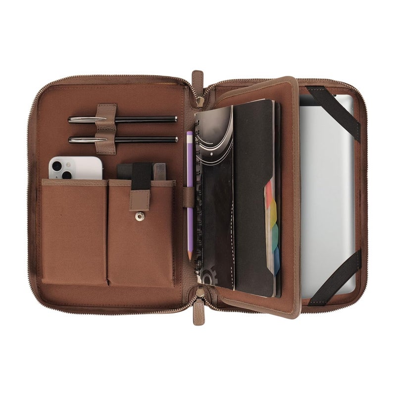Perf Genuine Leather Portfolio Case | Multipurpose Document Holder, Certificate Folder, iPad & Stationery Organizer | Premium Finish for Office & Travel - Image 5