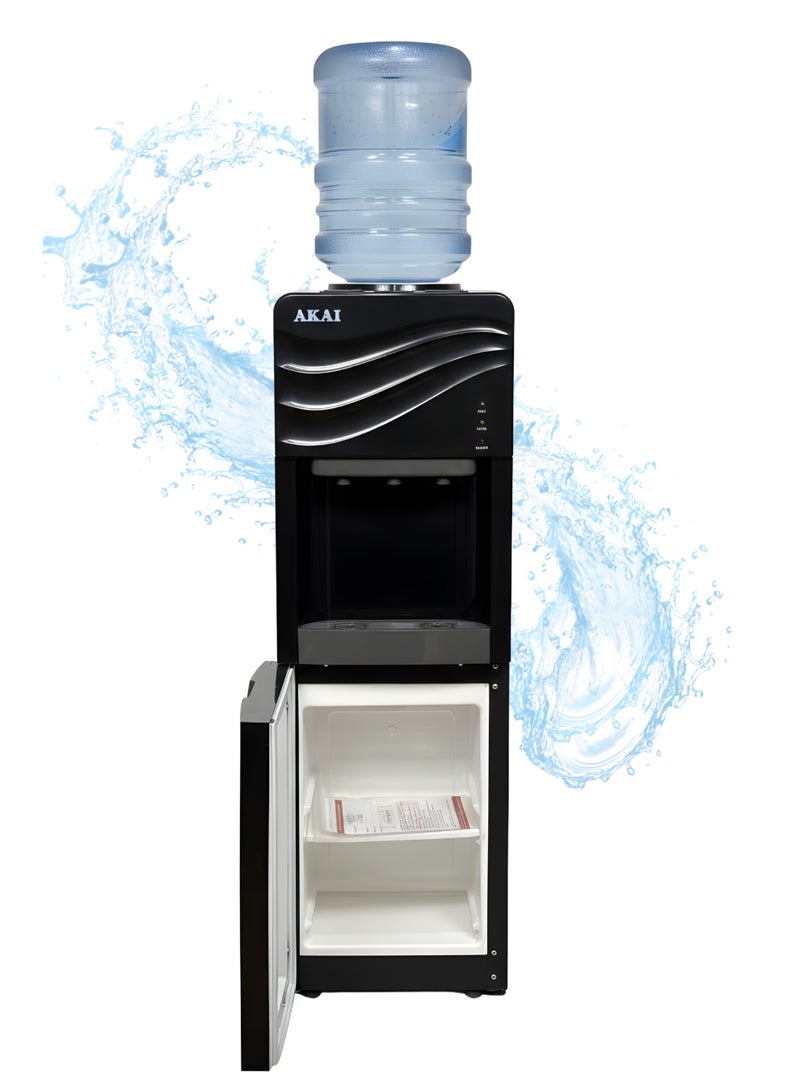 أكاي Akai Water Dispenser 3 Taps Cold Warm & Hot with Bottom Cabinet Safety Button for Hot Water Child Protection 2-Year Agent Warranty ak-wd3pc - Image 1