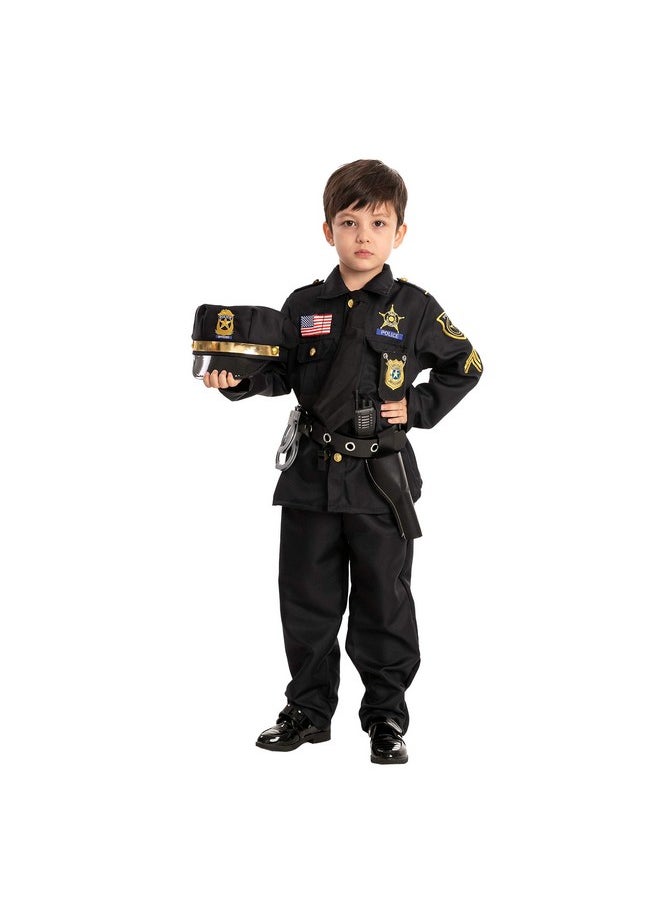 Spooktacular Creations - Police Costume For Kids, Cop Costume Outfit Set For Halloween Role-Playing, Carnival Cosplay, Themed Parties (Small (5-7 Yr)) - Image 1