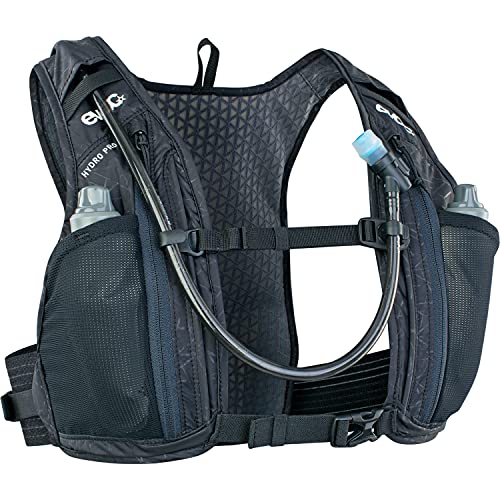 EVOC Hydro PRO 3 + 1,5l Hydration Bladder, Hydration Backpack for Cycling, Hiking or Jogging, (Extra Light, Two Nutrition COMPARTMENTS, Two Chest Strap Pockets, 1,5l Camel Pack), Black - Image 3