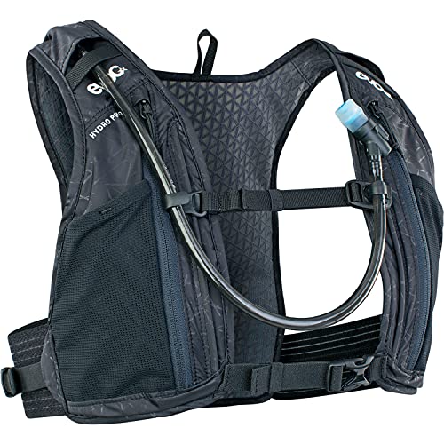 EVOC Hydro PRO 3 + 1,5l Hydration Bladder, Hydration Backpack for Cycling, Hiking or Jogging, (Extra Light, Two Nutrition COMPARTMENTS, Two Chest Strap Pockets, 1,5l Camel Pack), Black - Image 1