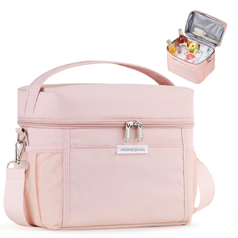 HOMESPON Lunch Bag for Women Adult Work Ladies Men Cool Bag Lunch Box Container Tote Bags for School Picnic or Travel - Image 1