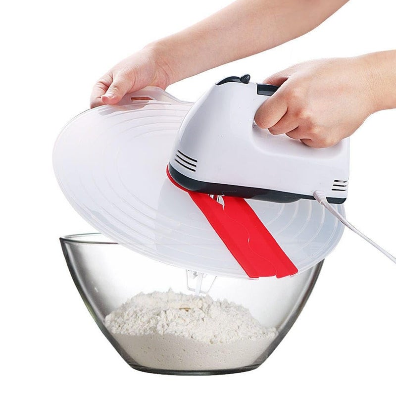 Multi-Purpose 5-in-1 Mixer and Dough Mixing Cover – Prevents eggs, dough, and béchamel sauce from splattering while mixing – Perfect for preparing recipes professionally and with ease (2 Piece)