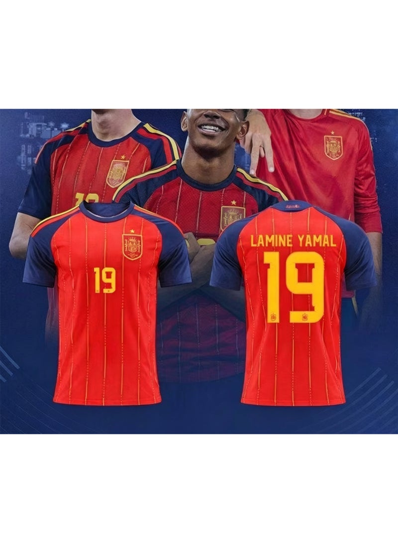 Spain National Team Lamine Yamal #19 World Cup Football Jersey. - Image 3