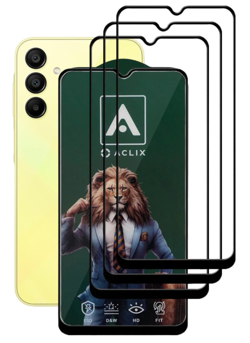 ACLIX 3 Pieces Antistatic ESD Dustproof Premium Quality High Definition Tempered Glass Screen Protector Designed For Samsung Galaxy A15 - Image 1