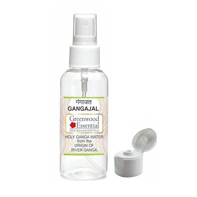 Greenwood Essential ماء غانجا المقدس من نهر غانغا في ديفبراياج في زجاجة PET مع غطاء رذاذ 200 مل - Image 1