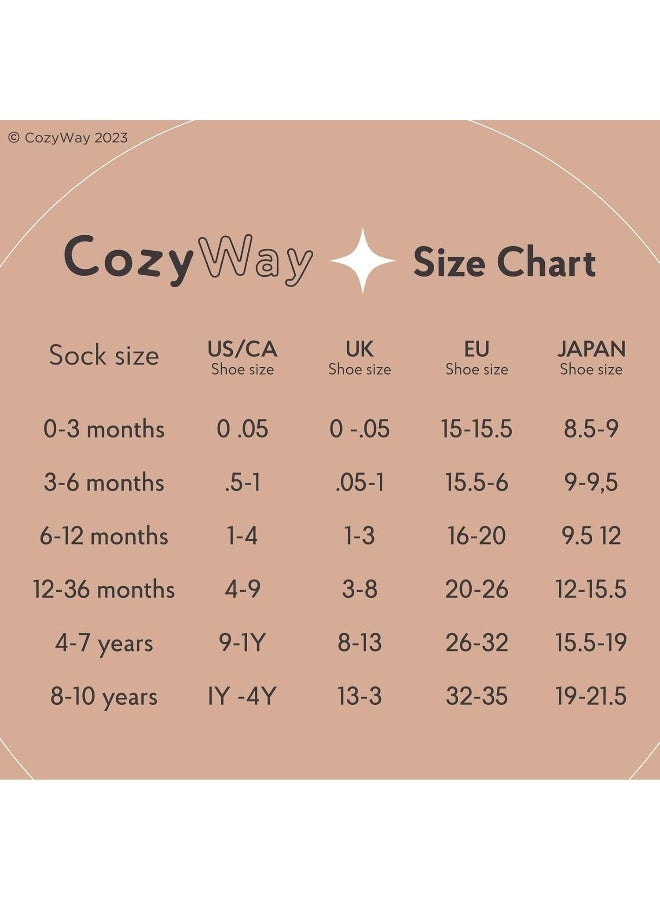 CozyWay CozyWay Non Slip Toddler Socks for Kids With Grips 12 Pairs Sticky Anti Skids Boys Girls 1-9 Years  - Image 5