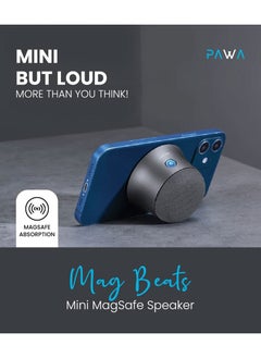 Pawa Pawa Mini Magsafe Speaker Lightweight and Easy to Carry / Enhanced Bass / Compact and Portable / MagSafe Absorption - Metal Black  - Image 2
