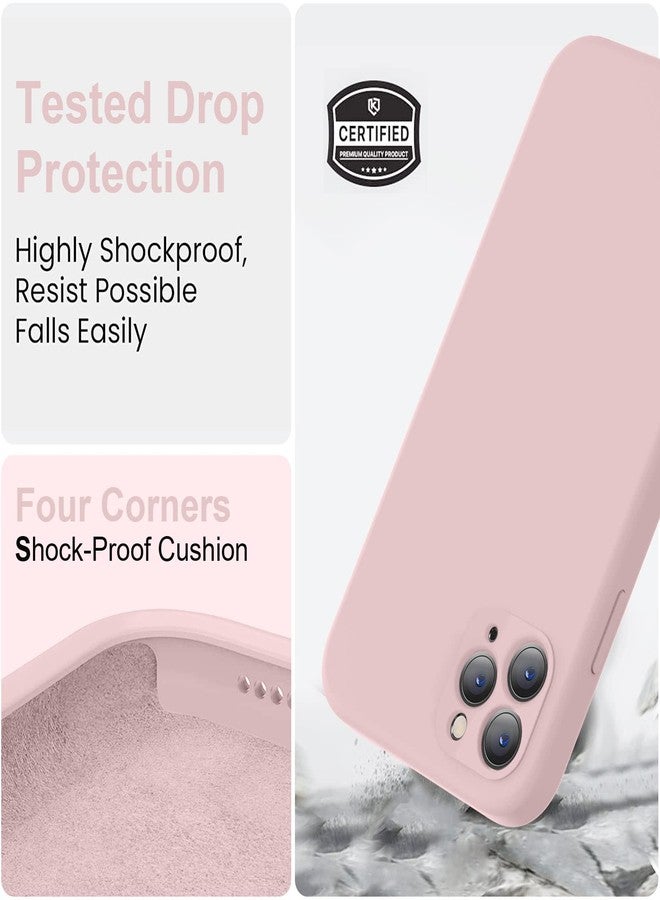 Vooii Compatible with iPhone 11 Pro Max Case, Upgraded Liquid Silicone with [Flat Edges] [Camera Protection] [Soft Anti-Scratch Microfiber Lining] Phone Case for iPhone 11 Pro Max - Sand Pink - Image 4