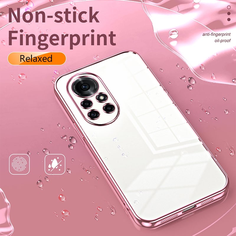 HuHa Protective Cover For Huawei nova 8 Pro Transparent Plating Fine Hole Phone Case(Gold) - Image 4