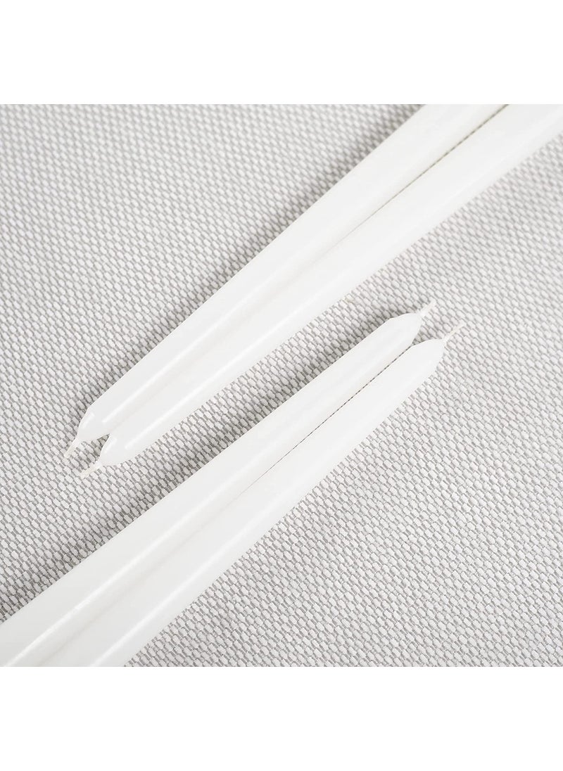 atorakushon atorakushon Smokeless Scented White Tall Taper Stick Candle for Home Decoration Diwali Puja Birthday Party Restaurant Spa Church Lighting [Set of 8]  - Image 2