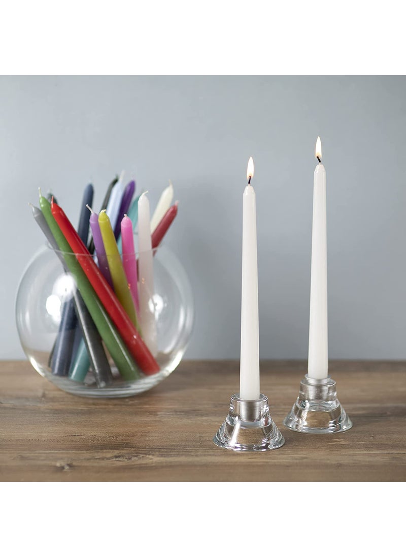 atorakushon atorakushon Smokeless Scented White Tall Taper Stick Candle for Home Decoration Diwali Puja Birthday Party Restaurant Spa Church Lighting [Set of 8]  - Image 3