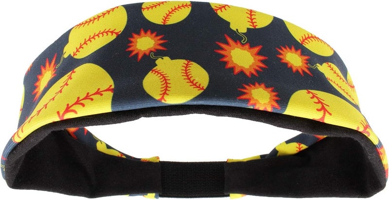 MadSportsStuff Softball Bomber Headband with Softball Bomb Logos - Image 1