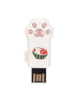 Flash Drive Rose Gold Watermelon Pattern Cat Paw Shape USB2.0 Flash For InFormation Storage Data Transmission PC CarRose Gold Watermelon Pattern Cat Claw Shape 32GB