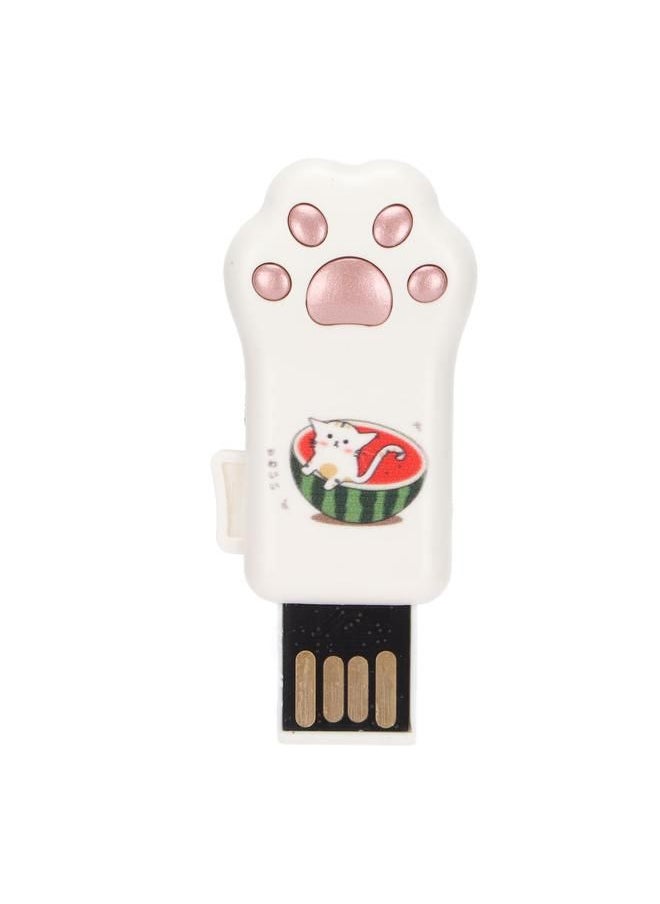 Arabest - Flash Drive Rose Gold Watermelon Pattern Cat Paw Shape USB2.0 Flash For InFormation Storage Data Transmission PC CarRose Gold Watermelon Pattern Cat Claw Shape 32GB - Image 1
