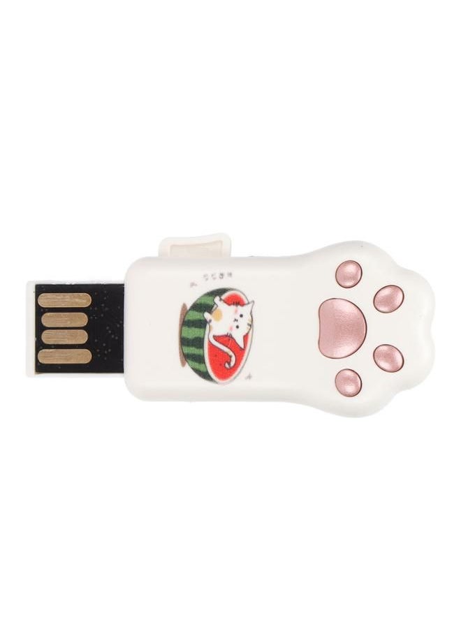 Arabest - Flash Drive Rose Gold Watermelon Pattern Cat Paw Shape USB2.0 Flash For InFormation Storage Data Transmission PC CarRose Gold Watermelon Pattern Cat Claw Shape 32GB - Image 1