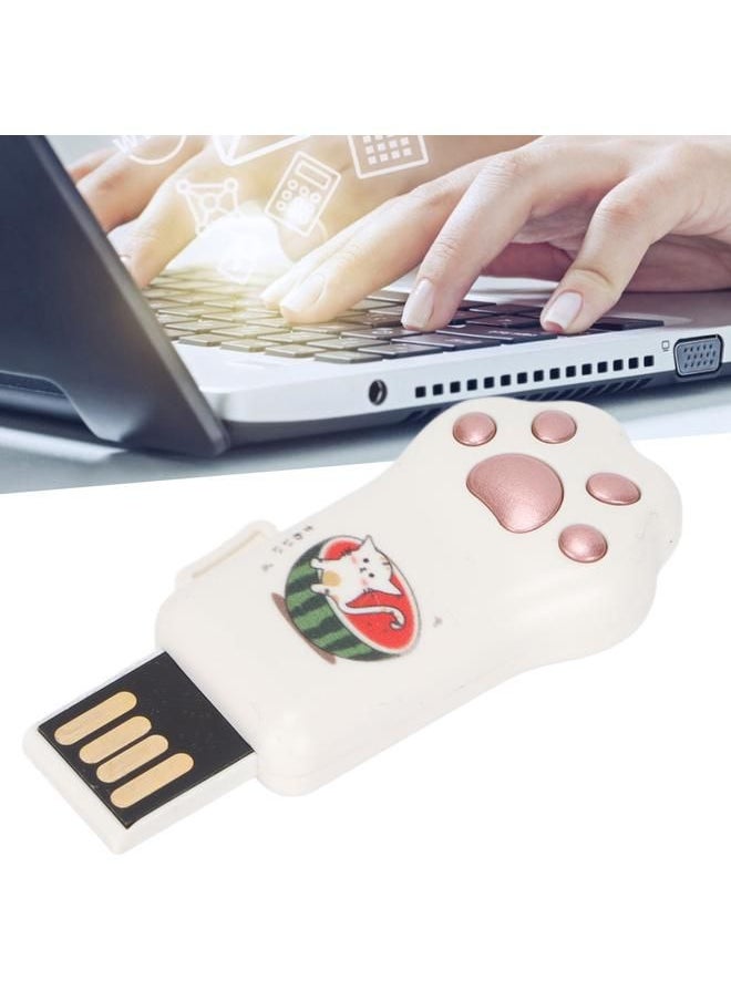 Arabest - Flash Drive Rose Gold Watermelon Pattern Cat Paw Shape USB2.0 Flash For InFormation Storage Data Transmission PC CarRose Gold Watermelon Pattern Cat Claw Shape 32GB - Image 1