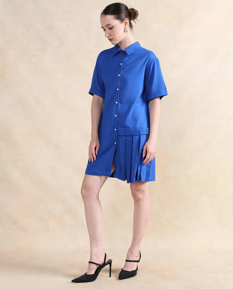 Rareism Women's Formal Short Dress With Pleats