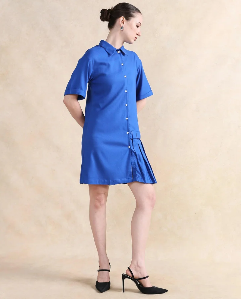 Rareism Women's Formal Short Dress With Pleats