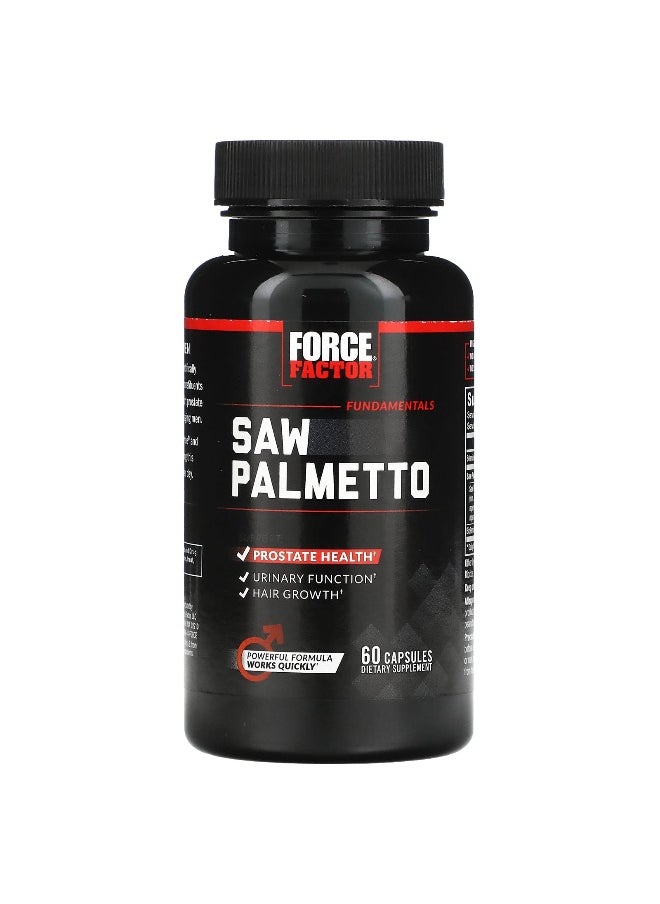 Force Factor Force Factor, Fundamentals, Saw Palmetto, 60 Capsules  - Image 3