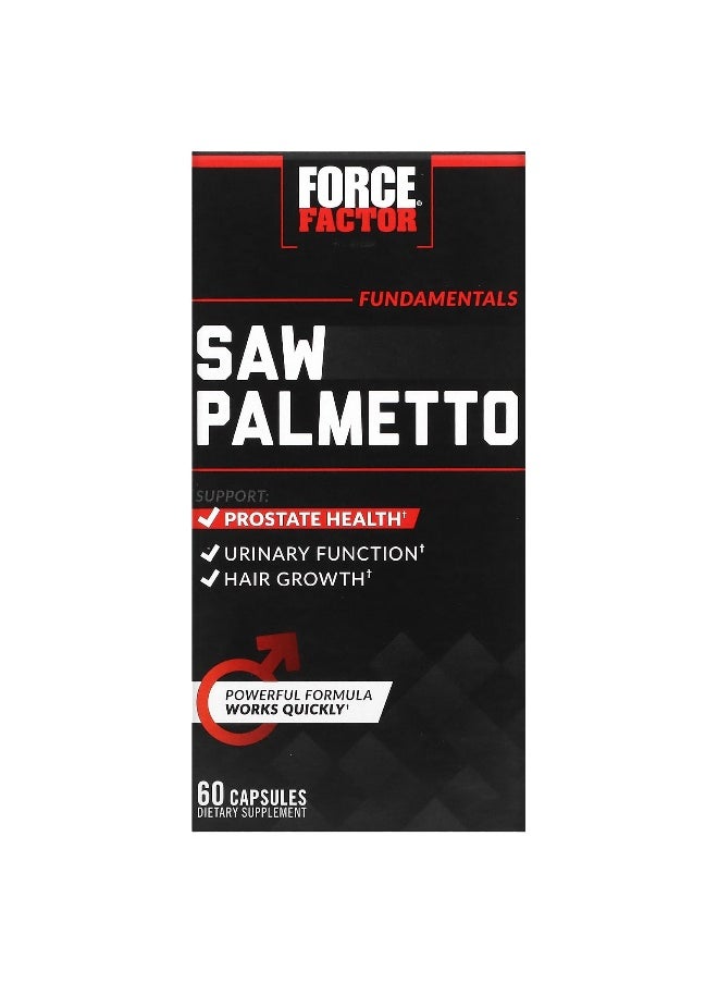 Force Factor Force Factor, Fundamentals, Saw Palmetto, 60 Capsules  - Image 1