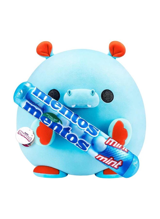Zuru Snackles Hippo Holding Mentos Plush Toy (35 cm) - Image 1
