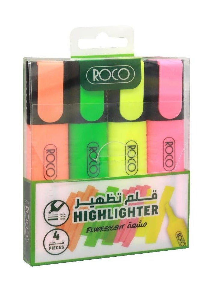 Roco Highlighter pack of 4 Assorted - Image 1