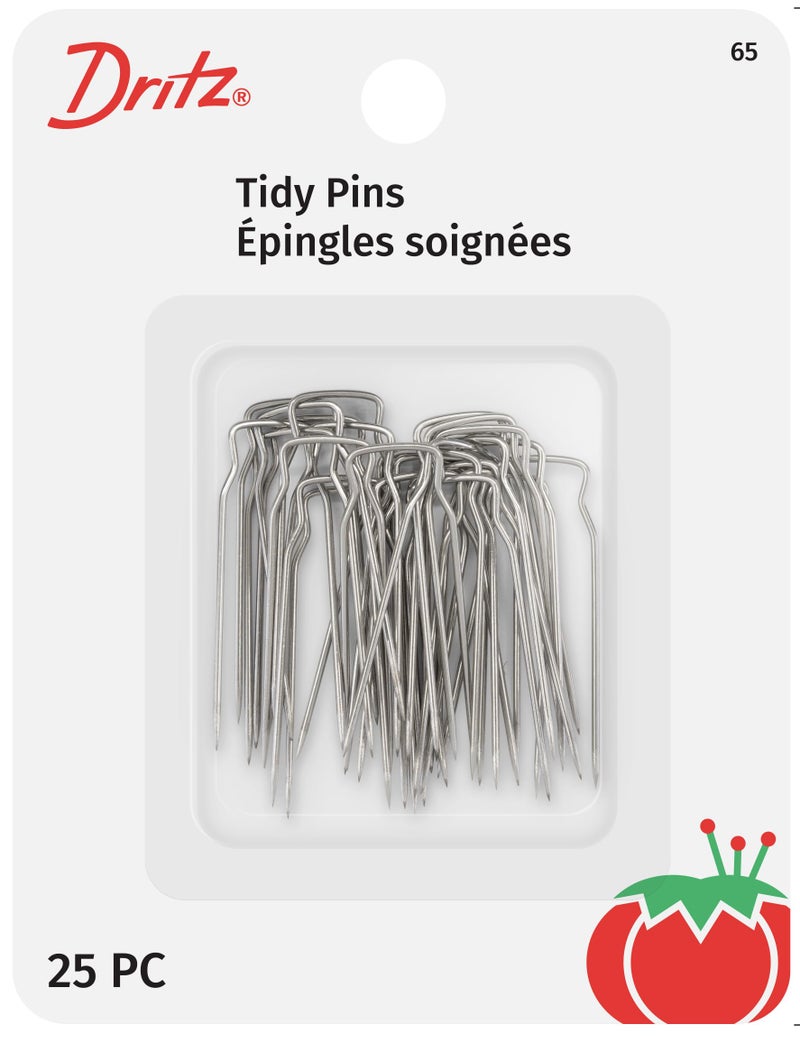 Dritz 65 Tidy Pins, Nickel-Plated Brass (25-Count) - Image 1