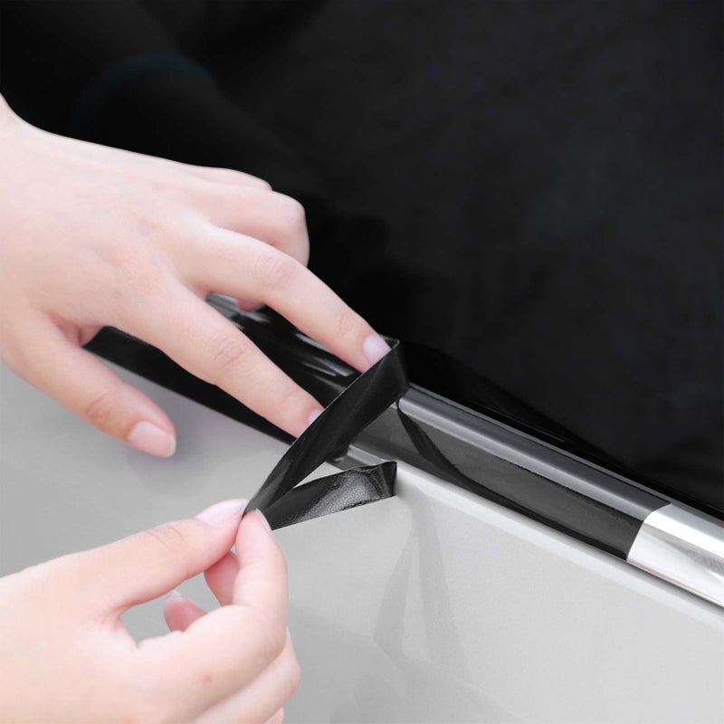 LZLRUN Free Tool Kit High Gloss Vinyl Wrap Kit for Black Out Chrome Delete Window Trim Door Trim (2Inches x 30Feet) - Image 4