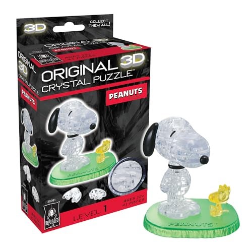 BePuzzled | Peanuts Snoopy and Woodstock Original 3D Crystal Puzzle, Ages 12 and Up - Image 1