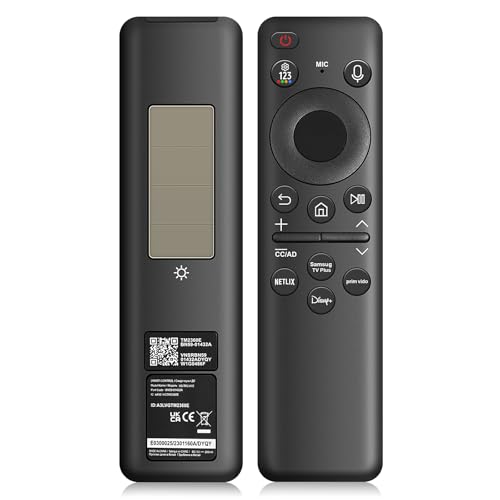 Seayoo BN59-01432A Solar Voice Remote Replacement for Samsung TV Remote with Bluetooth Rechargeable Solar Cell, Compatible with Samsung Neo QLED S90D Smart 8K HDR Ultra HD TVs, VG-TM2360E 2023 Model, Black - Image 1